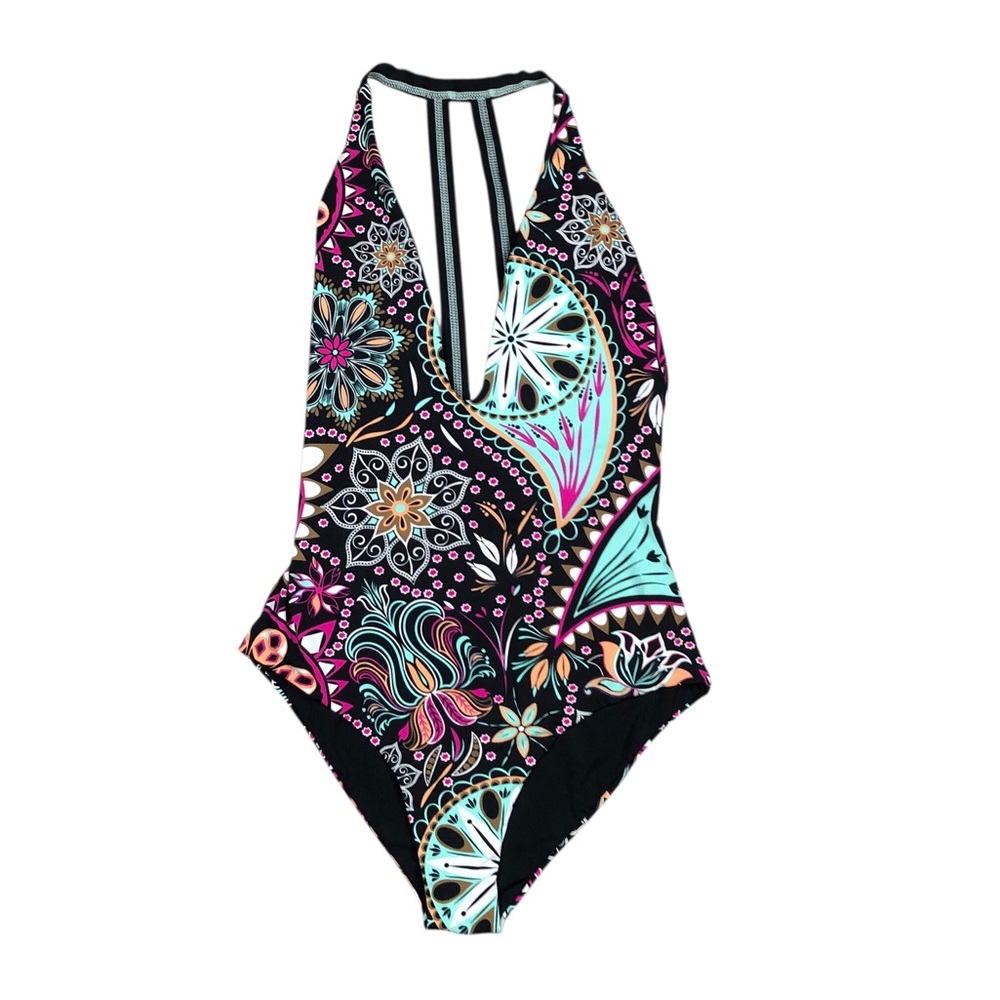 Wave Life Reversible One Piece Swimsuit Paisley / Black